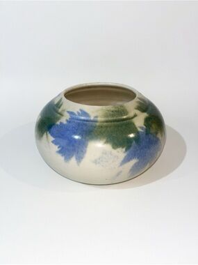Vintage Signed "Anita" Studio Pottery Leaf Vase - Mid-Century Modern